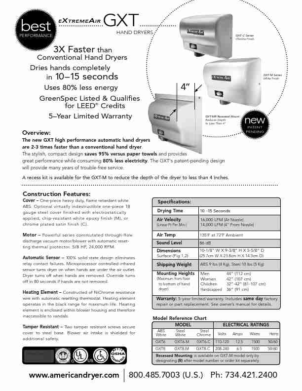 American Dryer Clothes Dryer GXT6-C-page_pdf